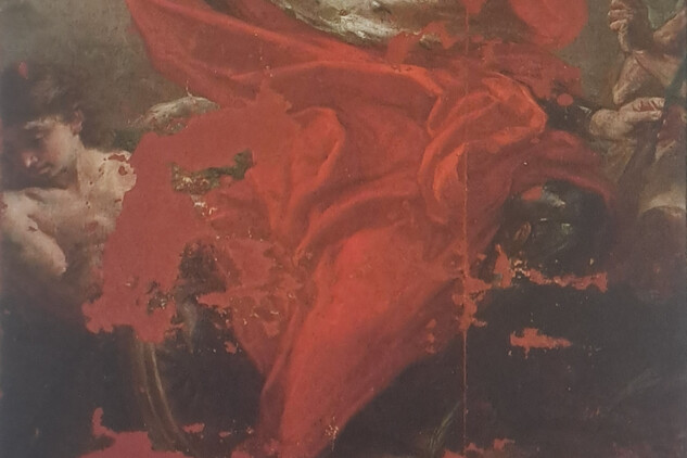 Jan Kryštof Liška, Sv. Václav v nebeské slávě (1690 ?). Před restaurováním. Převzato z: STECKEROVÁ, Andrea a VÁCHA, Štěpán (ed.). Vznešenost & zbožnost: barokní umění na Plzeňsku a v západních Čechách. Lomnice nad Popelkou, 2015, s. 95.